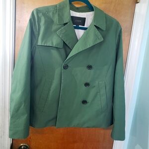 J Crew Green Double-Breasted Blazer 100% Cotton